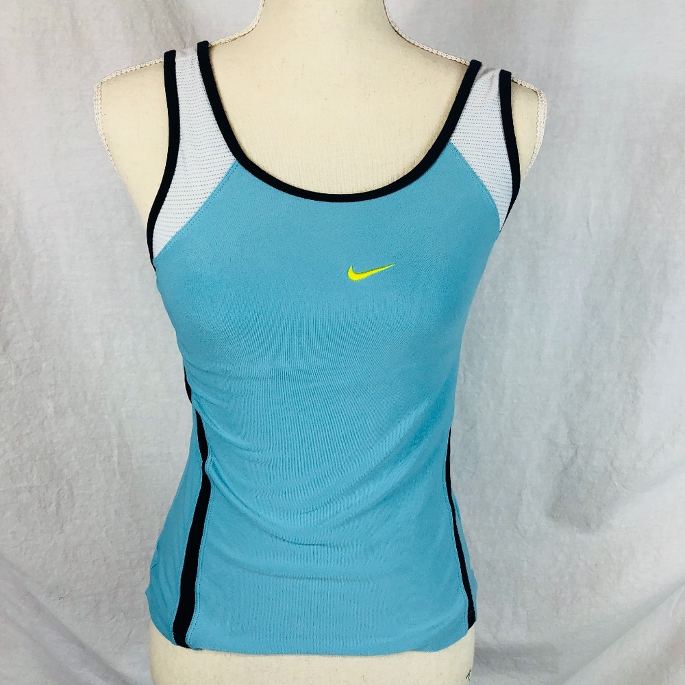 Nike Blue Fit Dry Tank Top Extra Small Mesh Strap